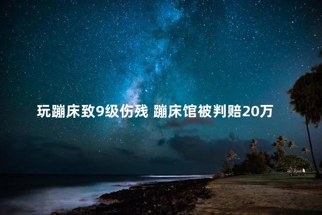 玩蹦床致9级伤残 蹦床馆被判赔20万